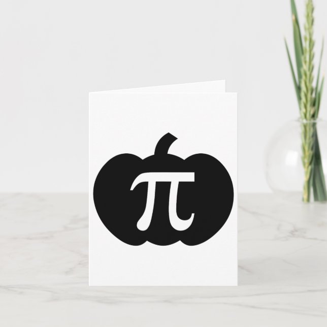 Pumpkin Pi Pie Math Teacher Halloween Funny Christ Card (Front)