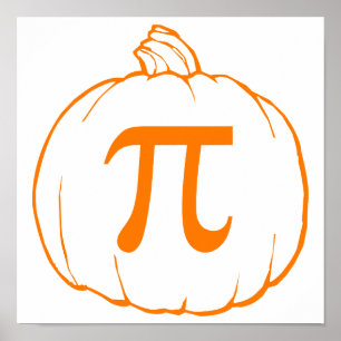 Pumpkin Pi (pie) Mathematics Humor Poster