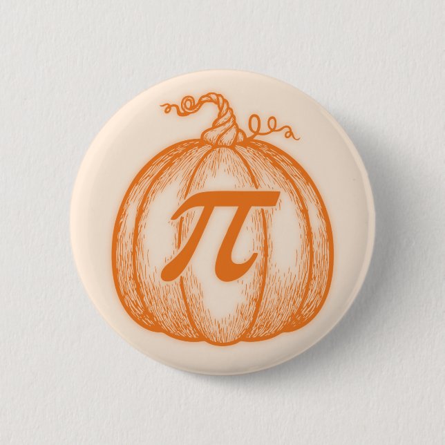 Pumpkin Pi Pinback Button (Front)