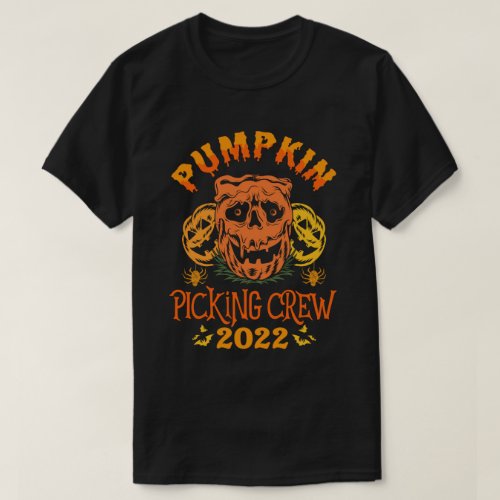 Pumpkin Picking Crew 2022 Funny Halloween Costume T_Shirt