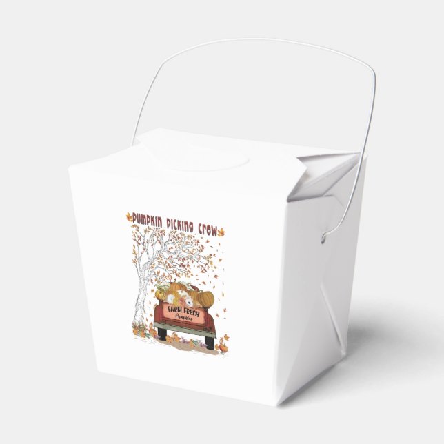 Pumpkin Picking Crew Favor Boxes (Front Side)