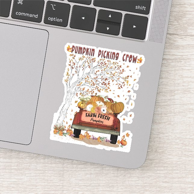Pumpkin Picking Crew Sticker (Detail)