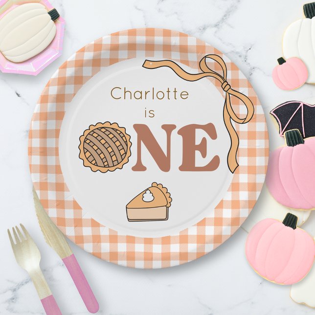 Pumpkin Pie 1st Birthday Paper Plates (Creator Uploaded)