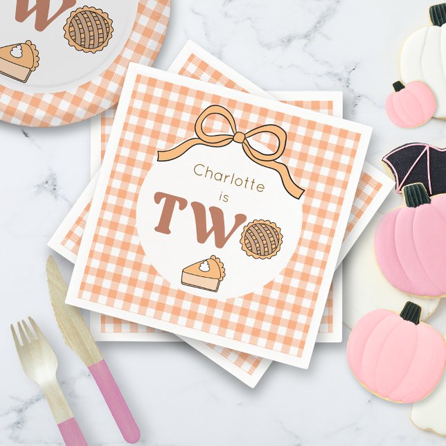 Pumpkin Pie 2nd Birthday Napkins (Creator Uploaded)