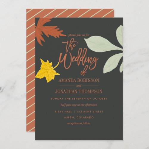 Pumpkin Pie Autumn Fall custom Wedding invitation