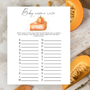 Pumpkin pie - Baby name race game