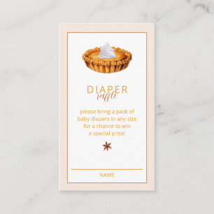 Pumpkin Pie Baby Shower Diaper Raffle Card