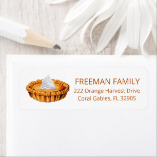 Pumpkin Pie Baby Shower Return Address Label