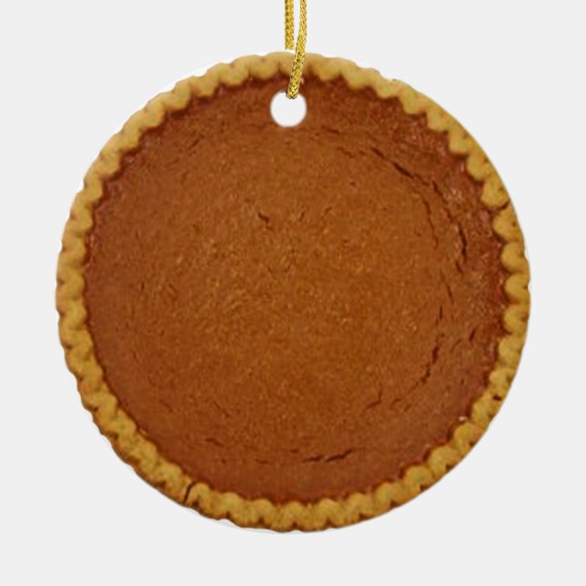 Pumpkin Pie Ceramic Ornament (Front)