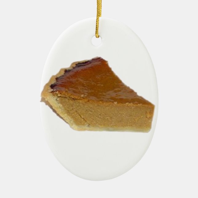 Pumpkin Pie Ceramic Ornament (Front)