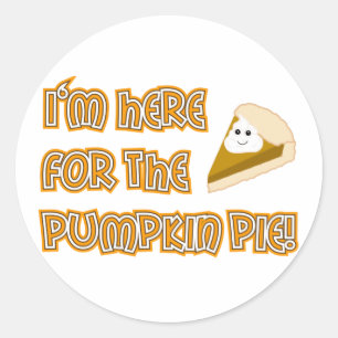 Pumpkin Pie Classic Round Sticker