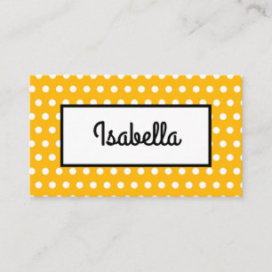 Pumpkin Pie Color and White Dot Matching Theme Pla Place Card