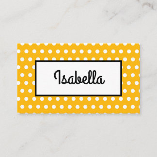 Pumpkin Pie Color and White Dot Matching Theme Place Card