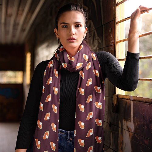 Pumpkin Pie Fall Pattern Scarf