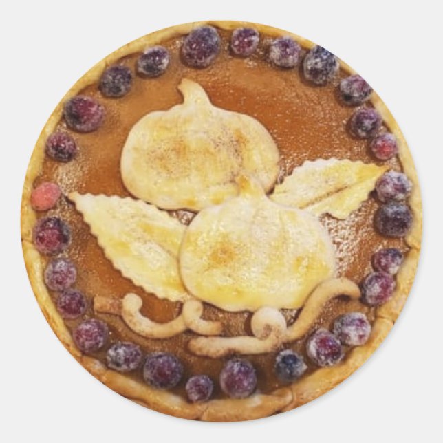Pumpkin Pie Food Photo  Classic Round Sticker (Front)