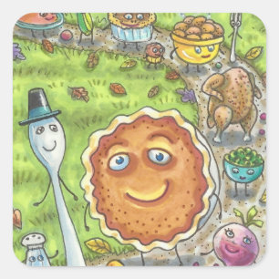 PUMPKIN PIE & FRIENDS THANKSGIVING PARADE STICKERS