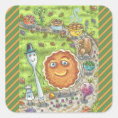 Thanksgiving Football Turkey Running Classic Round Sticker, Zazzle