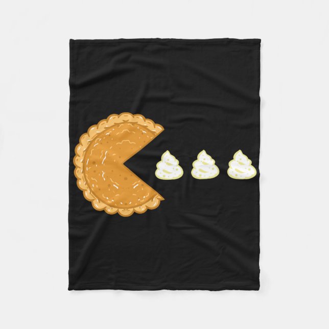 Pumpkin Pie Gamer Thanksgiving  Fleece Blanket (Front)