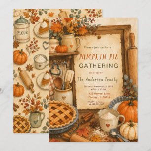 Pumpkin Pie Gathering Invitation