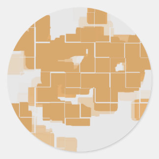 "Pumpkin Pie" Geometric Abstract Classic Round Sticker