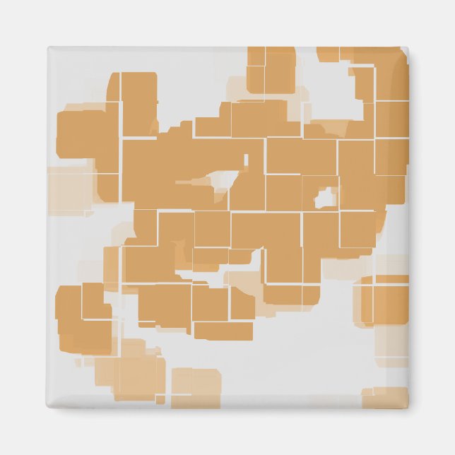 "Pumpkin Pie" Geometric Abstract Magnet (Front)
