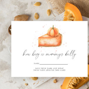 Pumpkin pie - how big is mommy's belly enclosure card