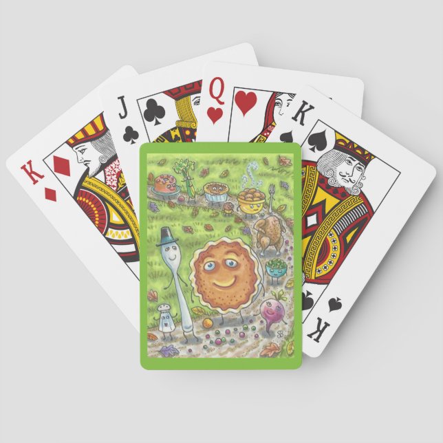 Pumpkin Pie Is Coming.  THANKSGIVING PLAYING CARDS (Back)