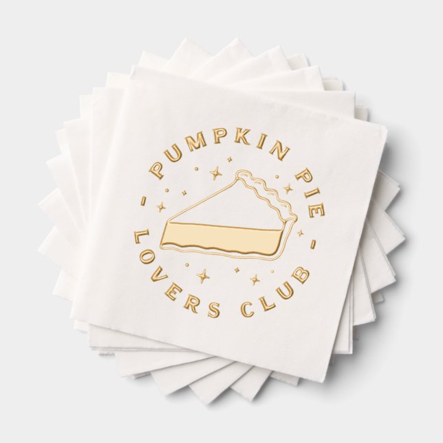 Pumpkin Pie Lovers Club Foil Napkins (Insitu (Stacked))