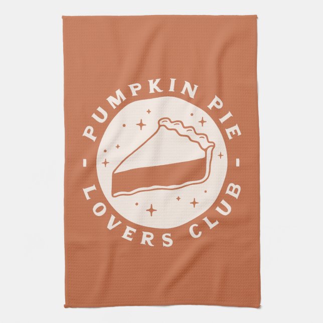 Pumpkin Pie Lovers Club Kitchen Towel (Vertical)