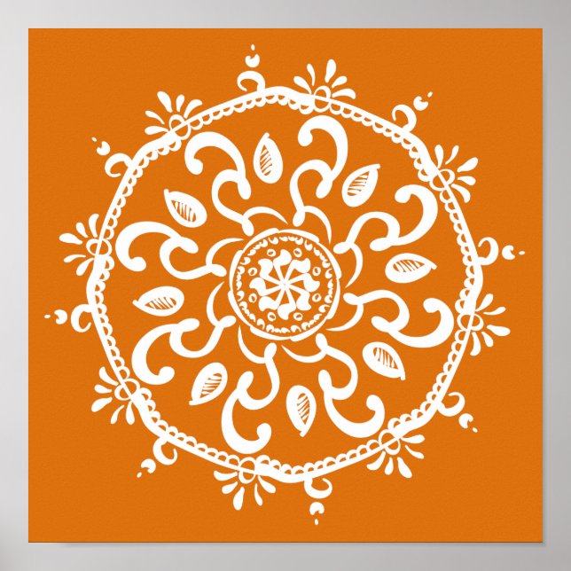 Pumpkin Pie Mandala Poster (Front)