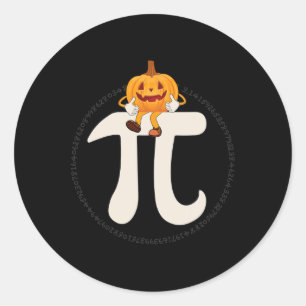 Pumpkin Pie Math Funny Halloween Classic Round Sticker