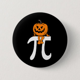 Pumpkin Pie Math Funny Halloween Thanksgiving Pi D Button