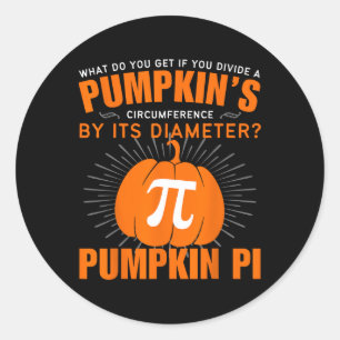 Pumpkin Pie Math Halloween Pi Day Costume Men Wome Classic Round Sticker