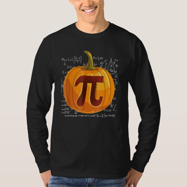 Pumpkin Pie Math   Halloween Thanksgiving Pi Day T-Shirt (Front)