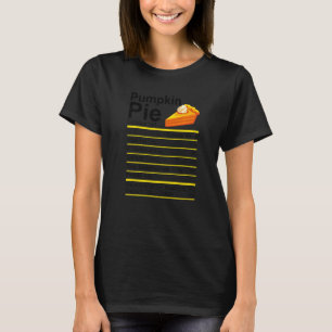 Pumpkin Pie Nutrition Facts Thanksgiving Group Mat T-Shirt