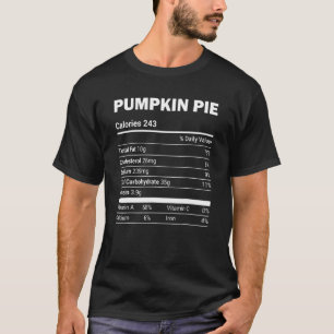 Pumpkin Pie Nutrition Matching Christmas Costume T-Shirt