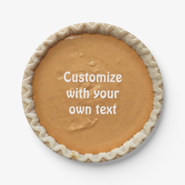 Pumpkin Pie Paper Plates (Front)