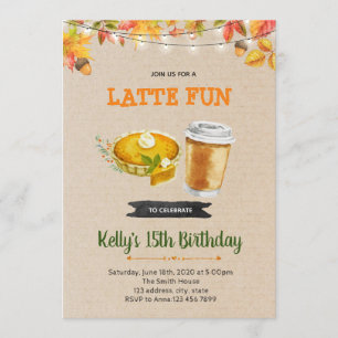 Pumpkin pie party invitation
