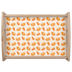 Pumpkin Pie Pattern Serving Tray