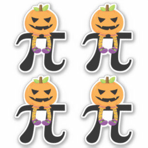Pumpkin Pie - pi Math Halloween Humor Sticker