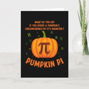 Pumpkin Pie Pi Math Teacher Shirt Funny Halloween Card