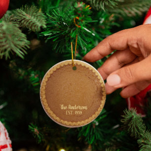 Pumpkin Pie Pie Baker Personalized Metal Ornament