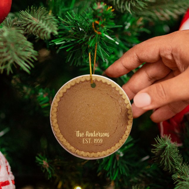 Pumpkin Pie Pie Baker Personalized Metal Ornament (Creator Uploaded)