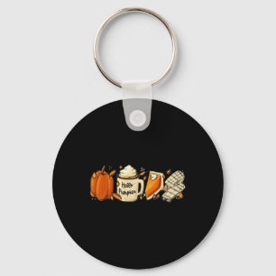 Pumpkin Pie Pumpkin Latte Tee For Women Thanksgivi Keychain