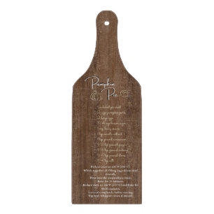 Pumpkin Pie Recipe Kitchen Glass Cutting Board