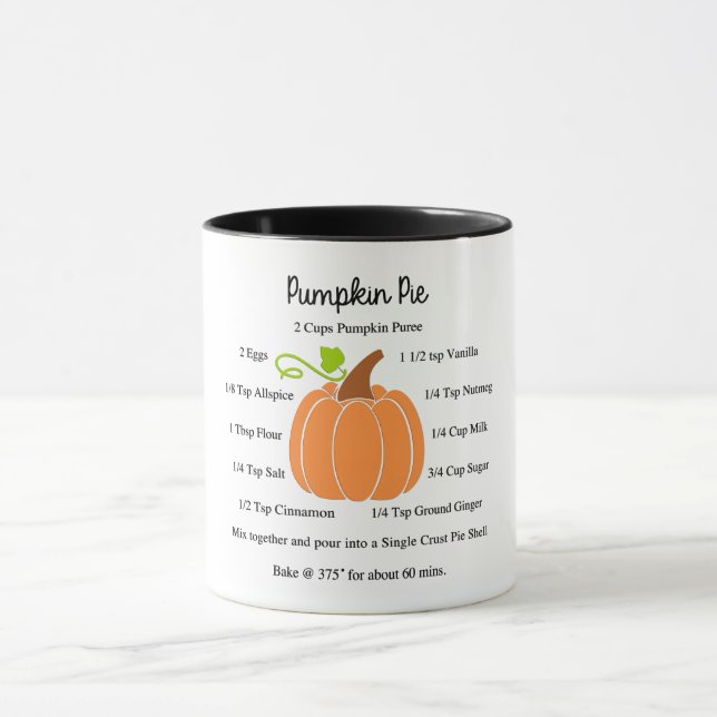 Pumpkin Pie Recipe Mug (Center)