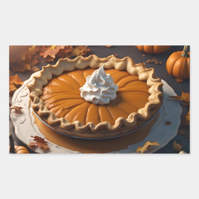 Pumpkin Pie Rectangular Sticker (Front)