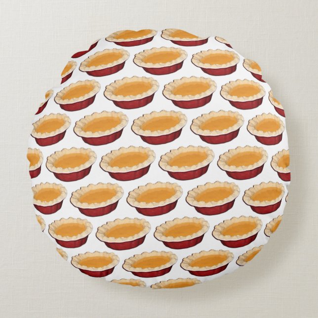 Pumpkin Pie Round Pillow (Front)