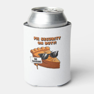 Pumpkin Pie Security Guard Funny Thanksgiving Over Can Cooler