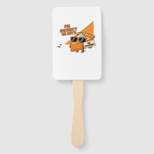 Pumpkin Pie Security Guard Funny Thanksgiving Over Hand Fan